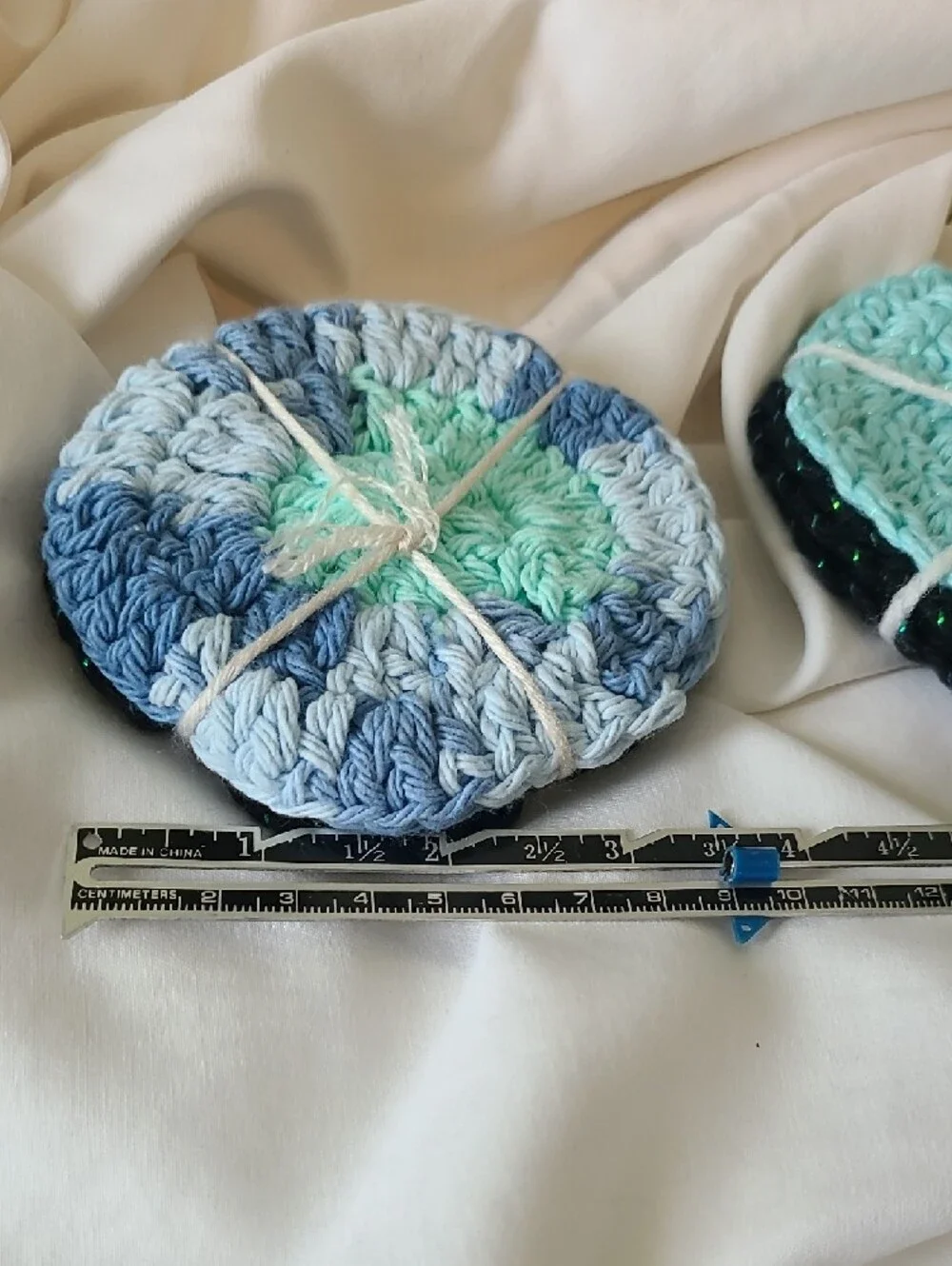 Handmade Crocheted Exfoliating Face Rounds By Grey Dove Creations NWOT